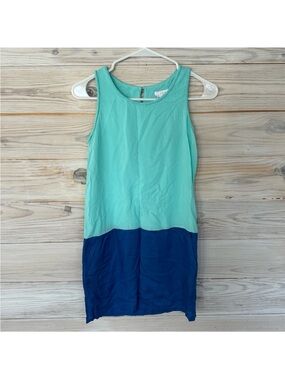 *RETIRED STYLE** Chloe Girls Teal & Blue Shift Dress Size 14